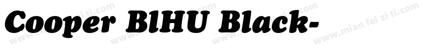 Cooper BlHU Black字体转换